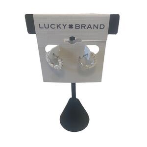 Delicate Pave Matte Silver Huggie Hoops